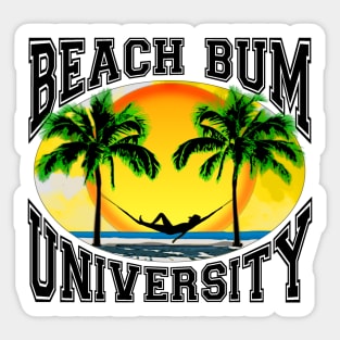 Beach Bum University Sticker